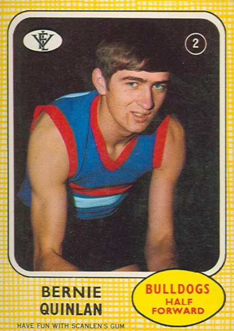 1972 scanlens bernie quinlan