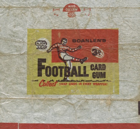 scanlens 1963 footy card wrapper vfl