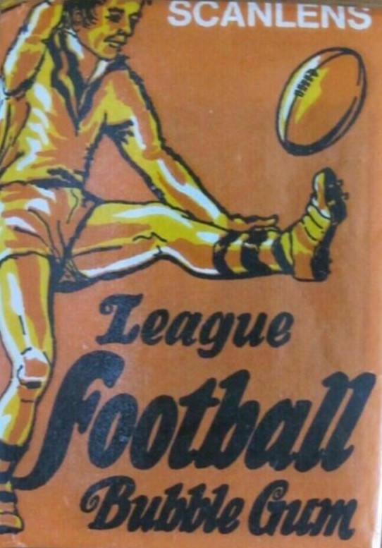 scanlens 1976 footy card wrapper vfl