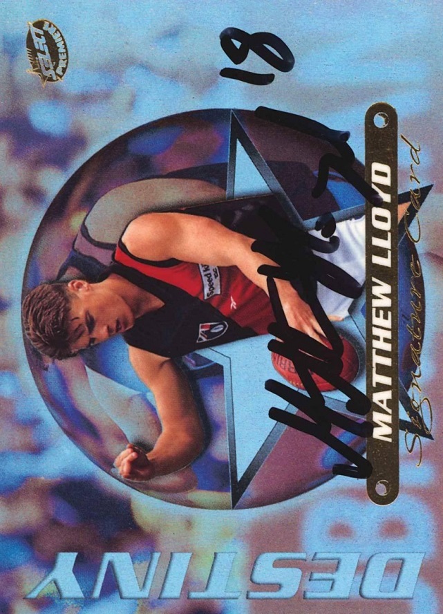 1999 select premiere destiny signature matthew lloyd