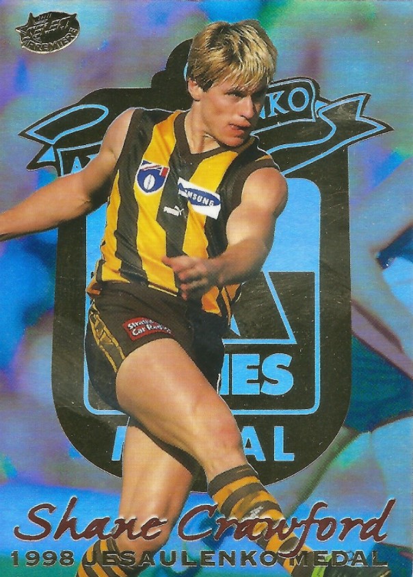 1999 select premiere medal card shane crawford