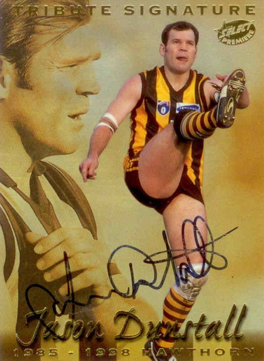 1999 select premiere tribute signature jason dunstall