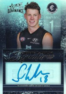 2019 select dominance draft pick signature sam walsh