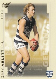 2003 select xl gary ablett junior rookie card