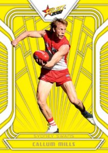 2022 select footy stars fractured acid yellow