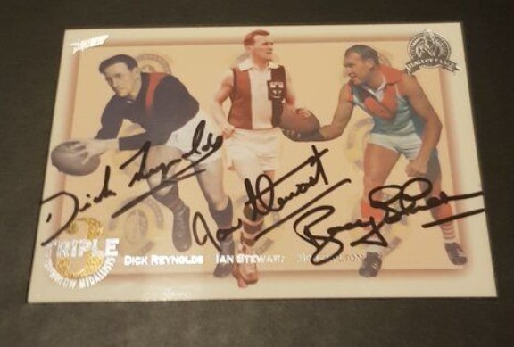 1996 select hall of fame platinum triple brownlow signature