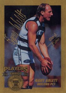 1994 Dynamic Players Choice Gary Ablett Gold Signature