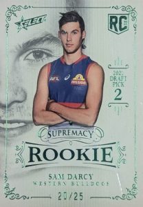 2022 select supremacy rookies platinum green sam darcy