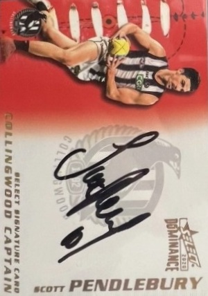 scott pendlebury 2020 select dominance captain signature card scott pendlebury 2020 select dominance captain signature card